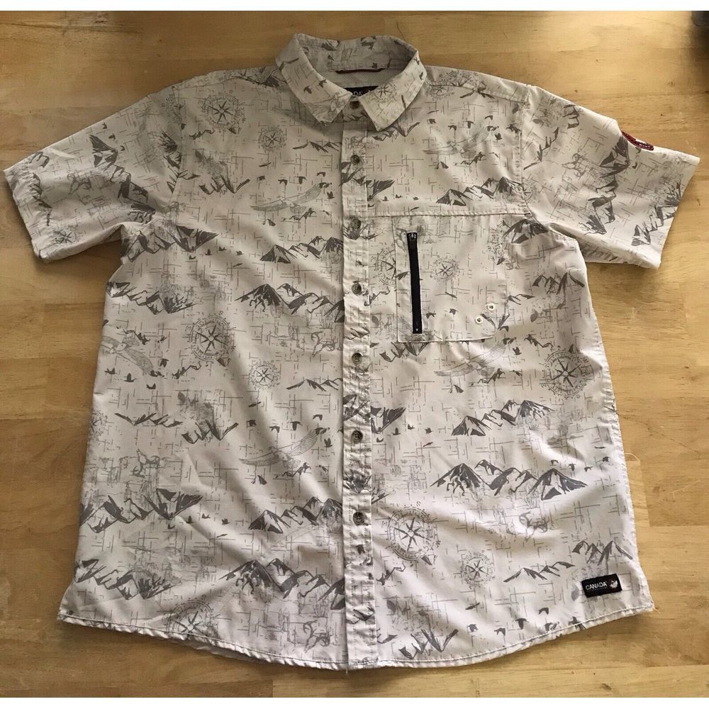 Canada‎ Weathergear Mens Button Up Shirt Lightweight Hiking Vented Size Medium